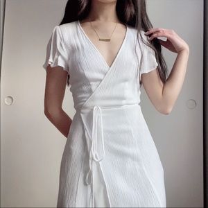<SOLD ON DEPOP> White Wrap dress